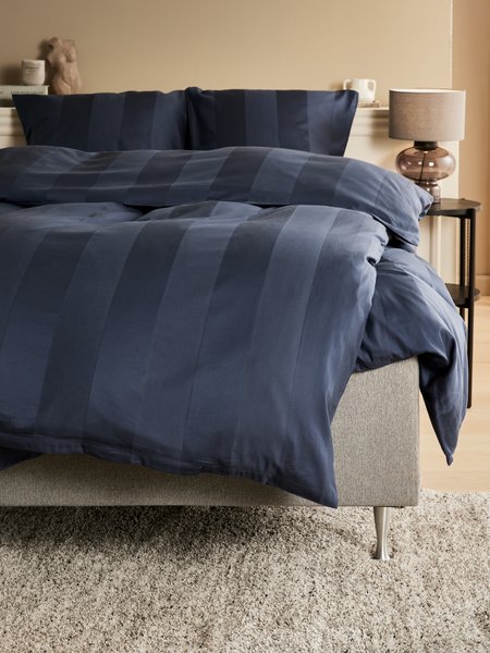 Sateen duvet cover set BARBO King dark blue