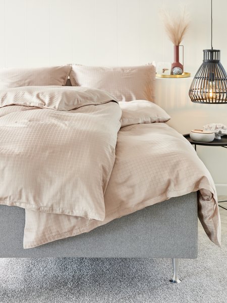 Sateen duvet cover set INGEBORG King sand