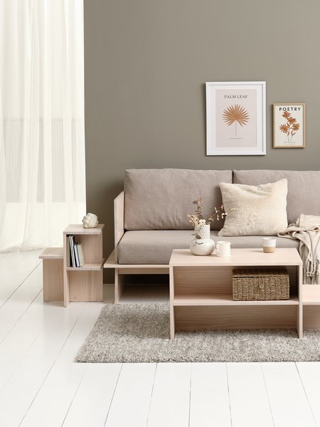 Pedestal SOLLERUP 33x40 w/shelves solid pine