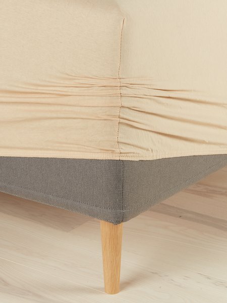 Lenzuolo con angoli JETTE Jersey 140/150x200x35 col. sabbia