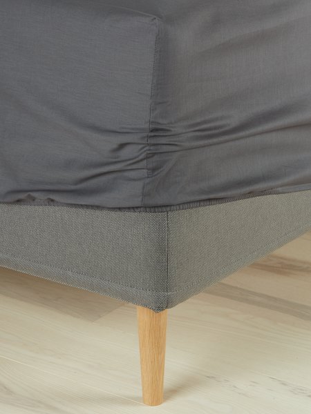 Drap-housse DAGNY 160x200x35 gris