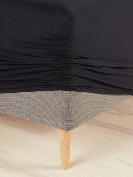 Drap-housse Jersey JETTE 140/150x200x35 noir