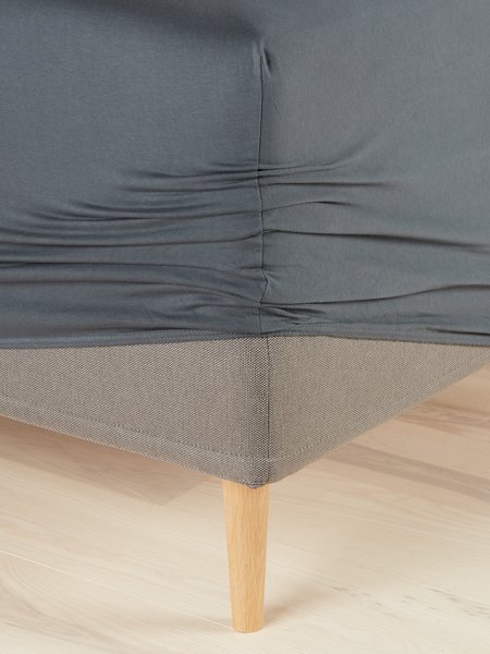 Drap-housse Jersey JETTE 90x200x35 gris