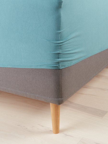 Drap-housse en jersey ELSE 90/100x200x30 aqua