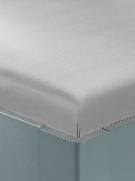 Lenzuolo piatto Raso SANDRA 150x250 cm grigio chiaro