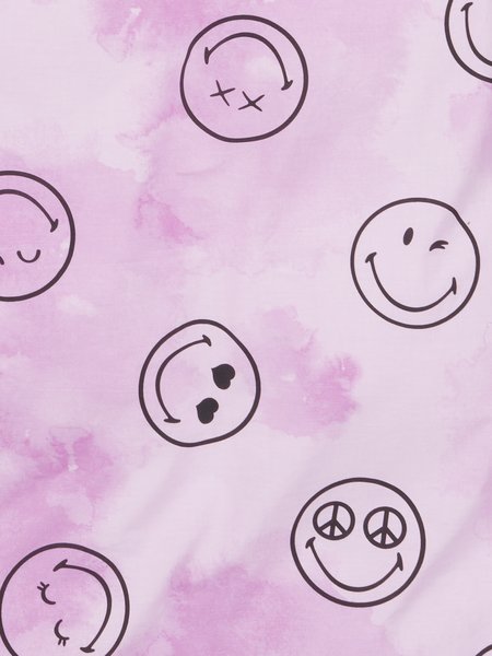 Parure de lit SMILEY SGL 140x200 violet