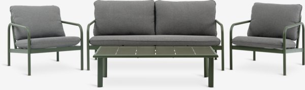 Loungeset TEGLUM 4,5-sits olivgrön