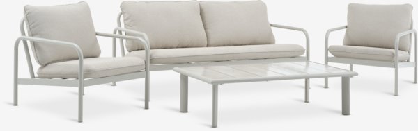 Loungesett TEGLUM 4 seter beige