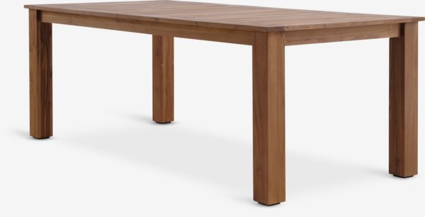 DRAMMEN L210 bord teak + 4 TOREKOV stole teak