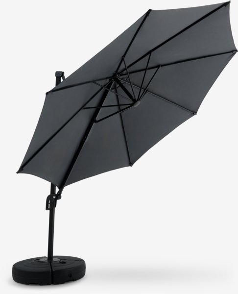 Parasol déporté TRONDHEIM Ø300 gris