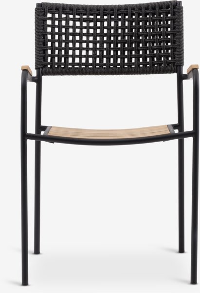 HESTEHAVE L205/275 table + 4 AJSTRUP chaises noir