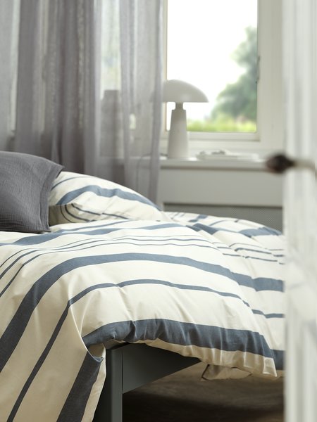 Duvet cover set SILJE Yarn dyed Double navy