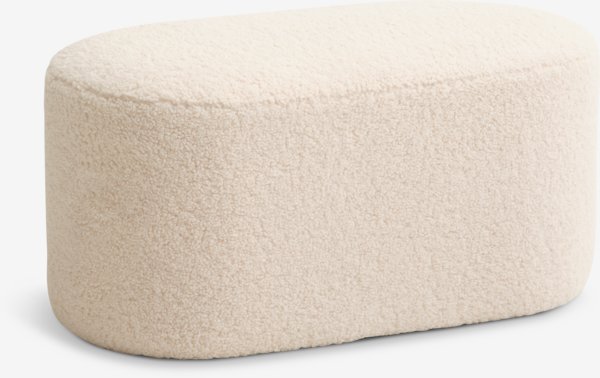 Pouffe OREBO 84x45 off-white teddy