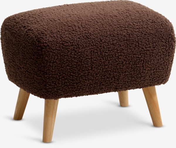 Pouffe VILDSUND 52x41 brown fabric