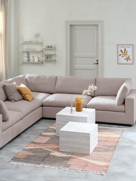 Modulares Sofa LUNDBY Ecke Stoff sand