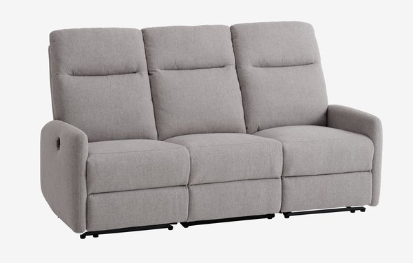 Relaxsofa VONSILD 3-Sitzer elektrisch hellgrau