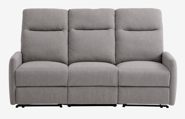 Relaxsofa VONSILD 3-Sitzer elektrisch hellgrau