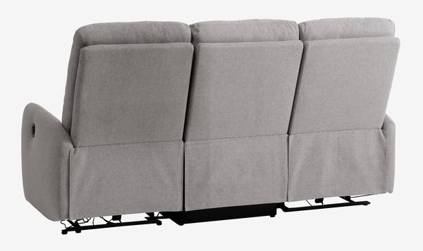 Relaxsofa VONSILD 3-Sitzer elektrisch hellgrau