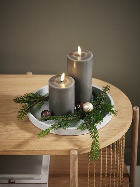 Ozdobný podnos NISSE Ø25xV2 cm šedá