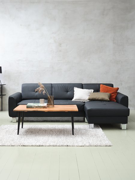 Zitbank DAMHALE chaise longue zwart