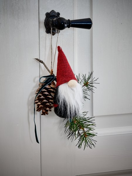 Christmas elf BOND D7xH17cm with felt assorted