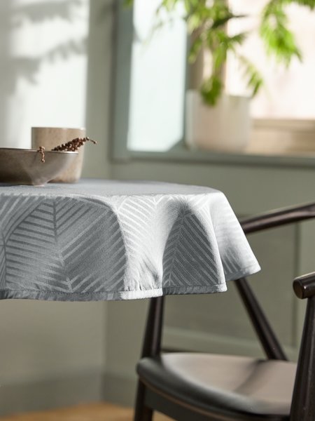 Tablecloth BLOMME D120 grey