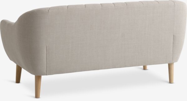 Sofa EGEDAL 2.5-seater beige fabric/oak colour