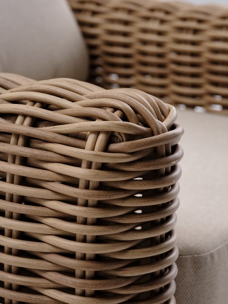 Garden lounge chair EJER quick-dry natural