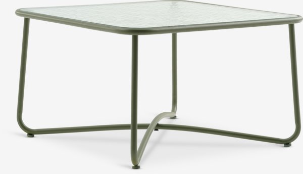 Table d'appoint ORTEN l60xL60xH35 vert olive