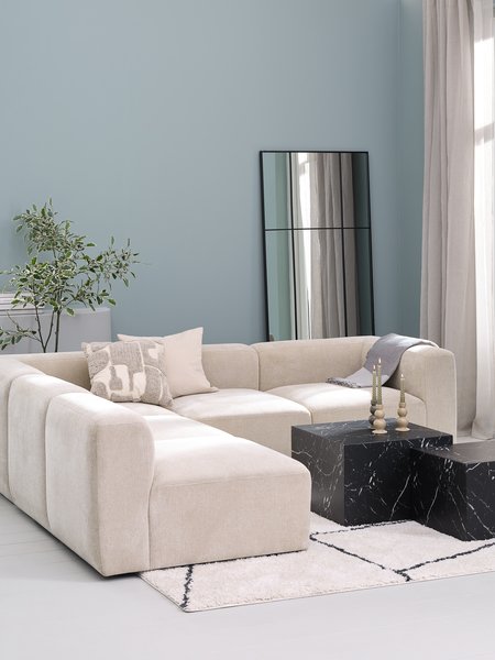Colțar modular SKEJBY 5 locuri nisipiu