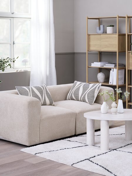 Modular sofa SKEJBY 2 seater sand fabric