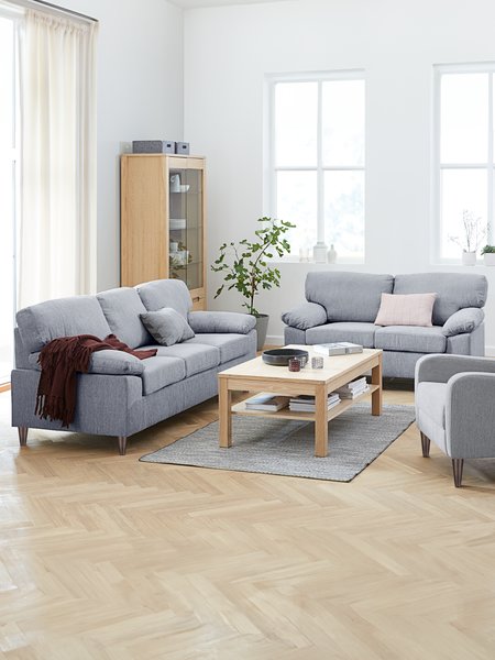 Sofa set GEDVED set of 2 light grey