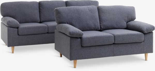 Sofa GEDVED 2-Sitzer grau