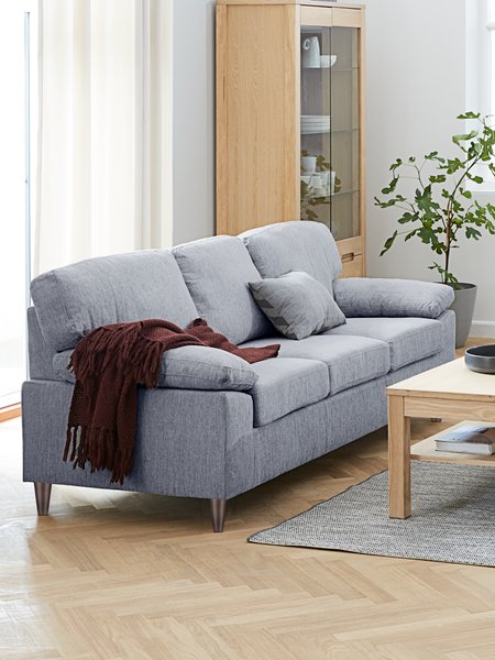 Sofa GEDVED 3-Sitzer hellgrau