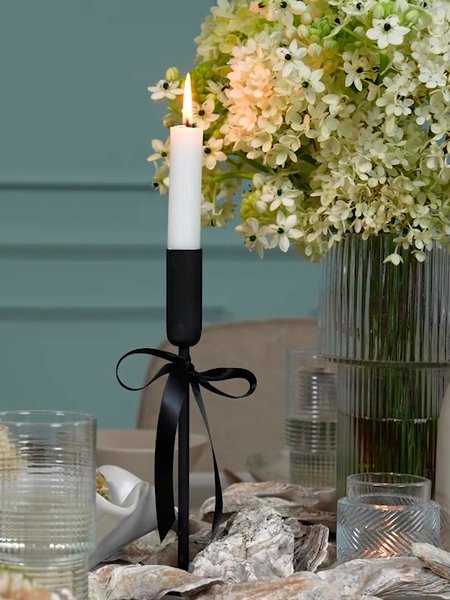 Candlestick OLAV D9xH24cm black