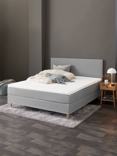 Boxspring 90x200 VEKSA PC75 grijs-23 DREAMZONE