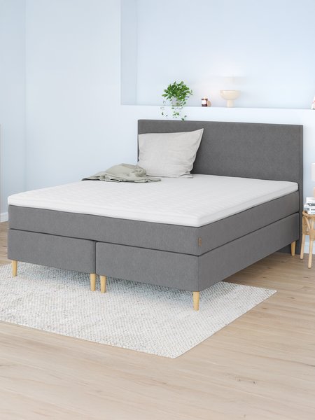 Boxspring 160x200 GOLD C30 grijs-23 DREAMZONE