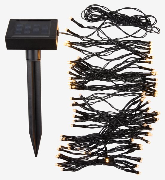 Solcelle lyskæde BERGIRISK L1000cm m/100 LED klar