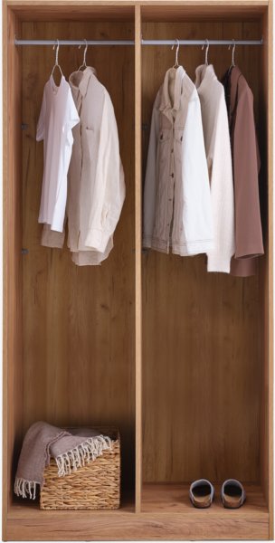 Wardrobe VIBY 101x200 2 doors natural oak colour