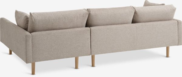 Sofa HVIDBJERG Chaiselongue beige