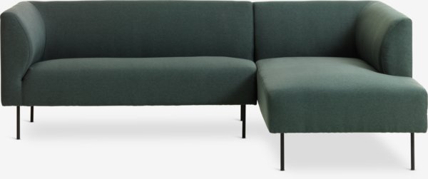 Sofa KARE Chaiselongue rechts dunkelgrün