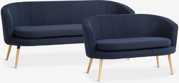 Sofa GISTRUP 2-Sitzer Stoff dunkelblau