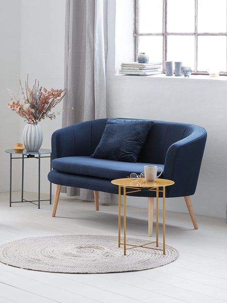 Sofa GISTRUP 2-Sitzer Stoff dunkelblau