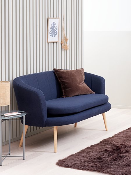 Sofa GISTRUP 2-Sitzer Stoff dunkelblau