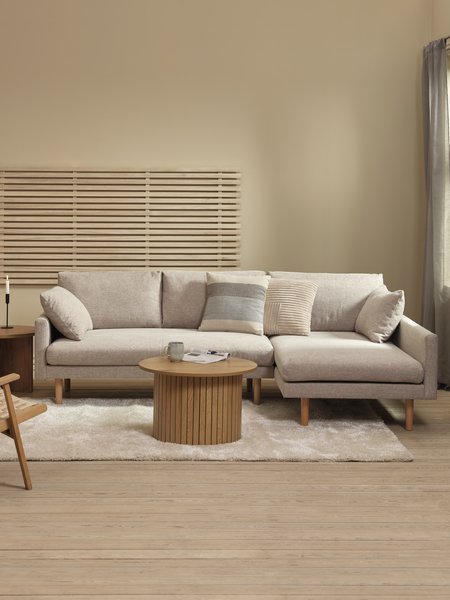 Sofa HVIDBJERG Chaiselongue beige