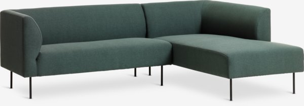 Divano KARE chaise longue a destra verde scuro