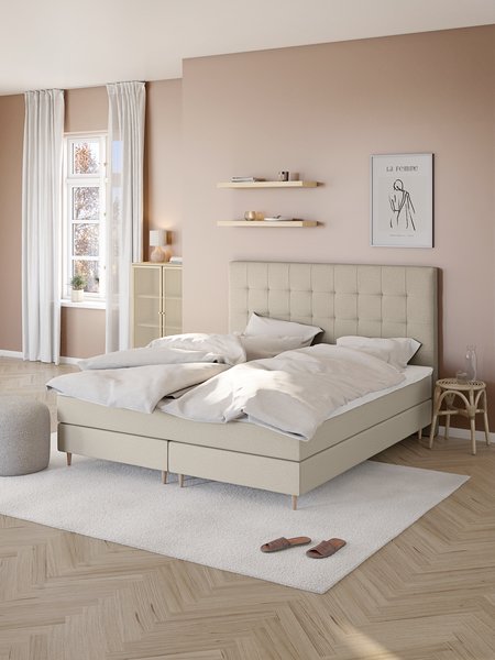 Boxspring 90x200 GOLD C5 zand-91 DREAMZONE