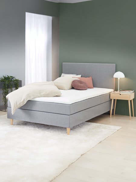 Kontinentalsäng 120x200cm LEIRKUP BC10 grå-23