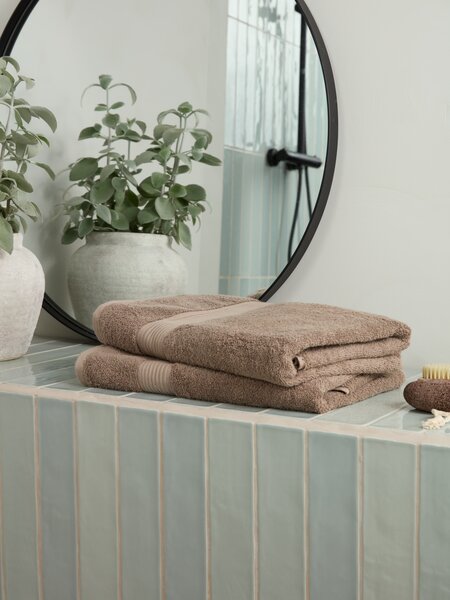 Asciugamano ospite KARLSTAD 30x50 cm marrone KRONBORG