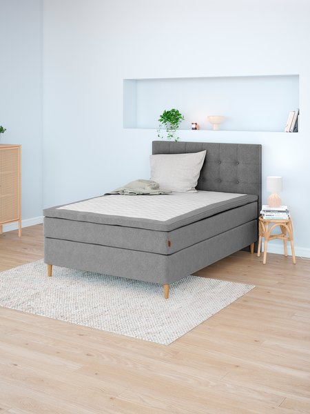 Boxspring 140x200 HEMLA GC75 grijs-23 M latex